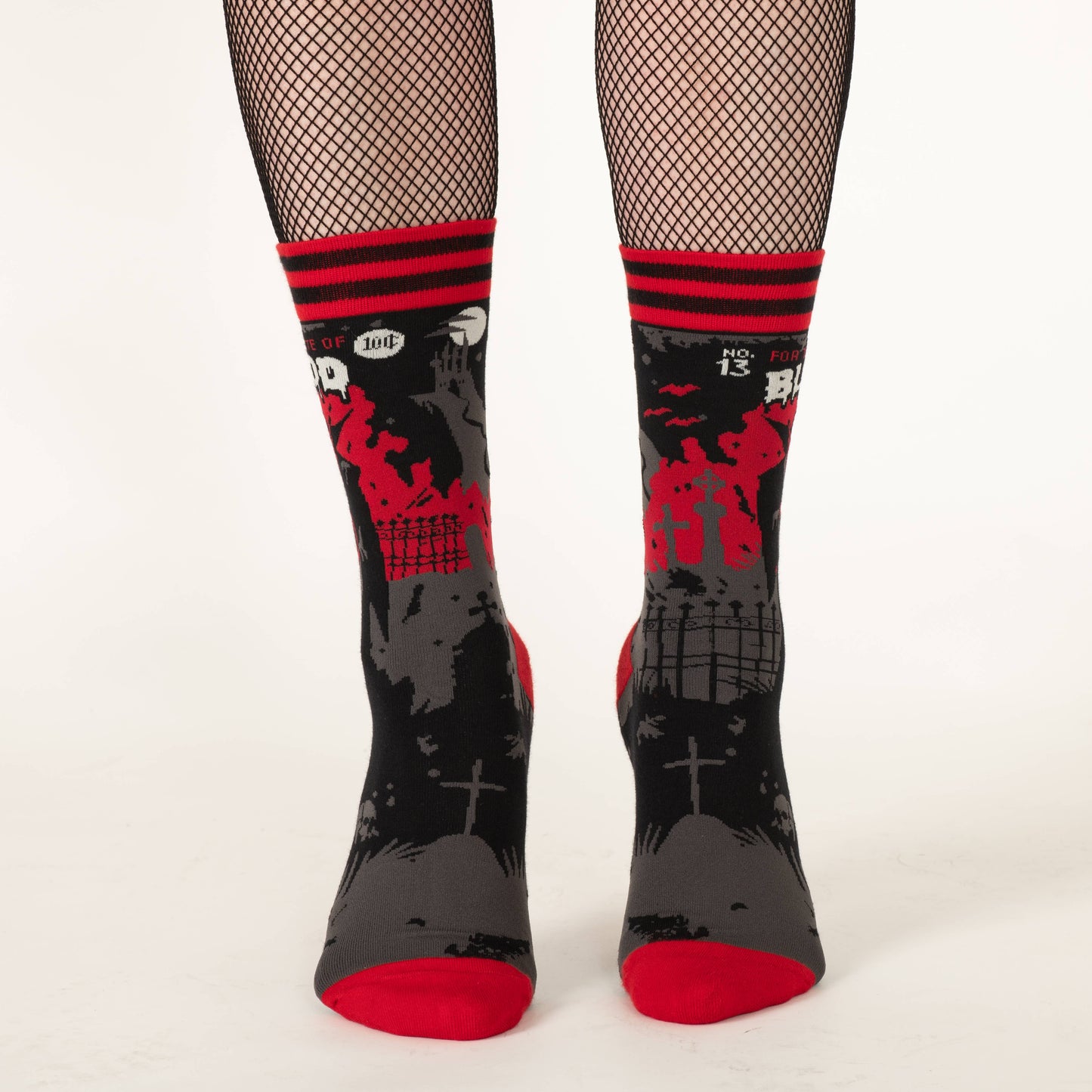 FootClothes LLC - Dracula's Bloodlust Crew Socks