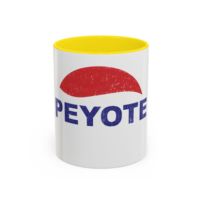 Peyote Parody Coffee Mug – Retro Distressed Graphic 11/15oz