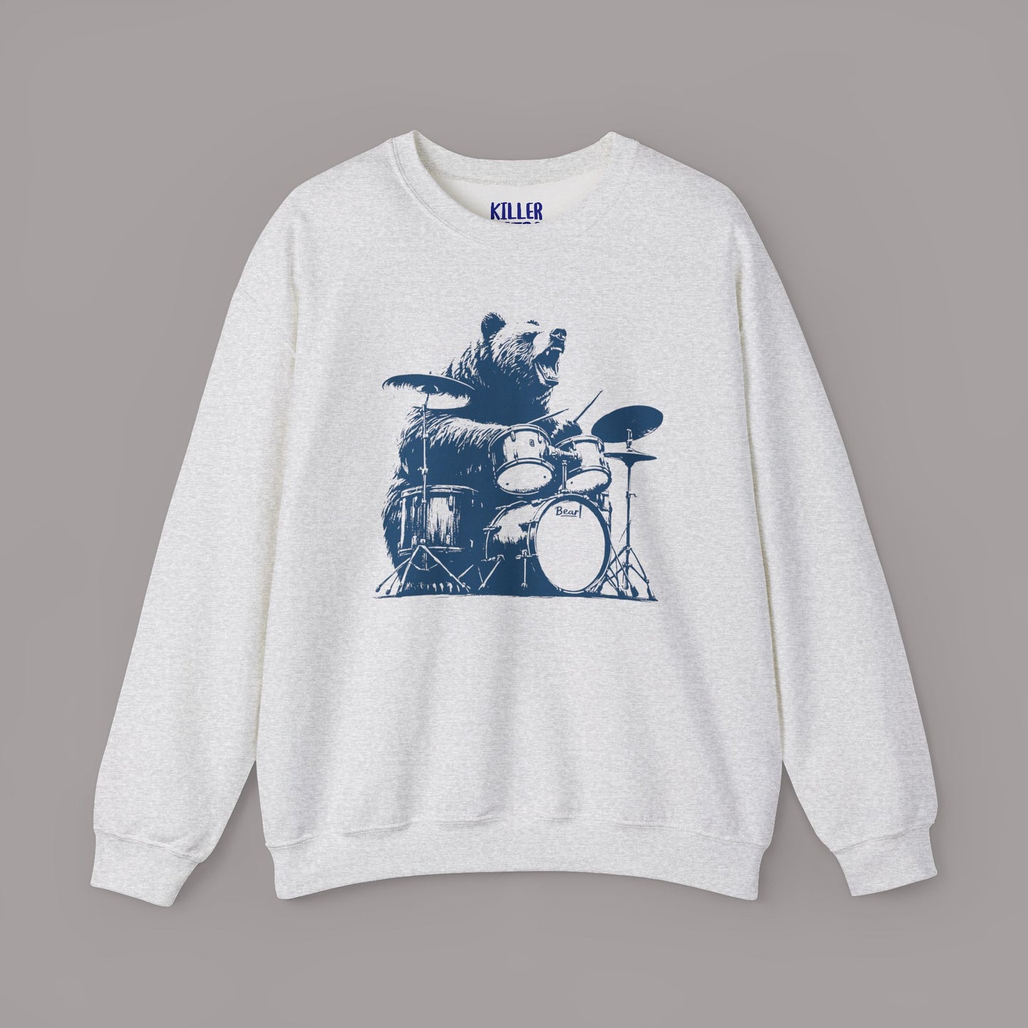Drumming Bear Vintage Graphic Sweatshirt