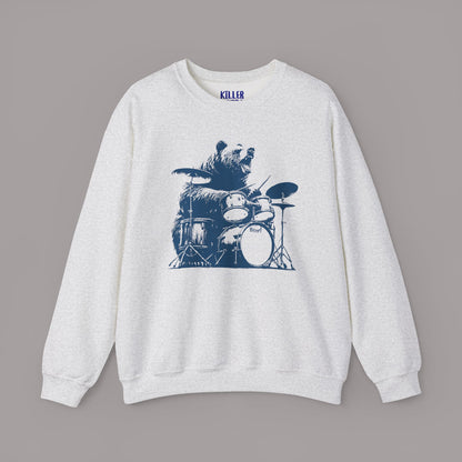 Drumming Bear Vintage Graphic Sweatshirt