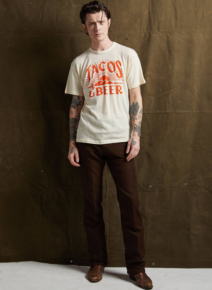 Tacos & Beer Western Vintage Style Tee for Men & Women
