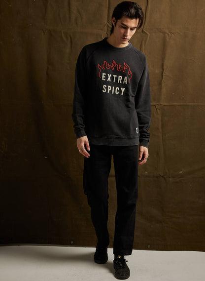 Pyknic - Extra Spicy Chainstitch & Felt Crewneck Sweatshirt