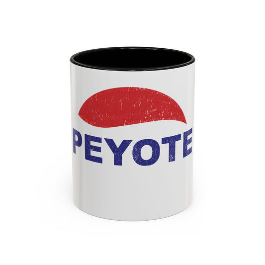 Peyote Parody Coffee Mug – Retro Distressed Graphic 11/15oz