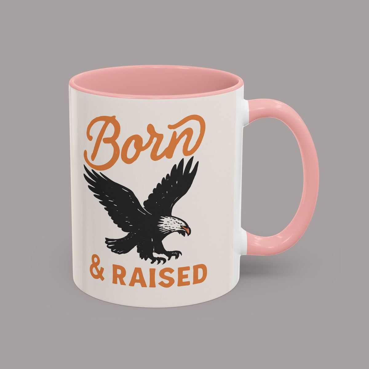 Born & Raised Eagle Coffee Mug — Patriotic Accent 11/15oz Ceramic Mug