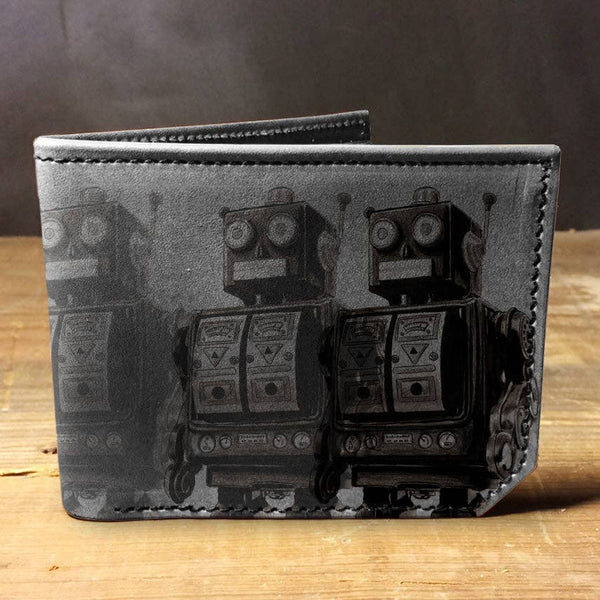 backerton - Robots - Printmaker Leather Wallet