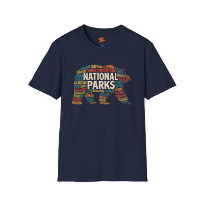 Retro National Parks Bear Graphic T-Shirt - Nature Lover Apparel