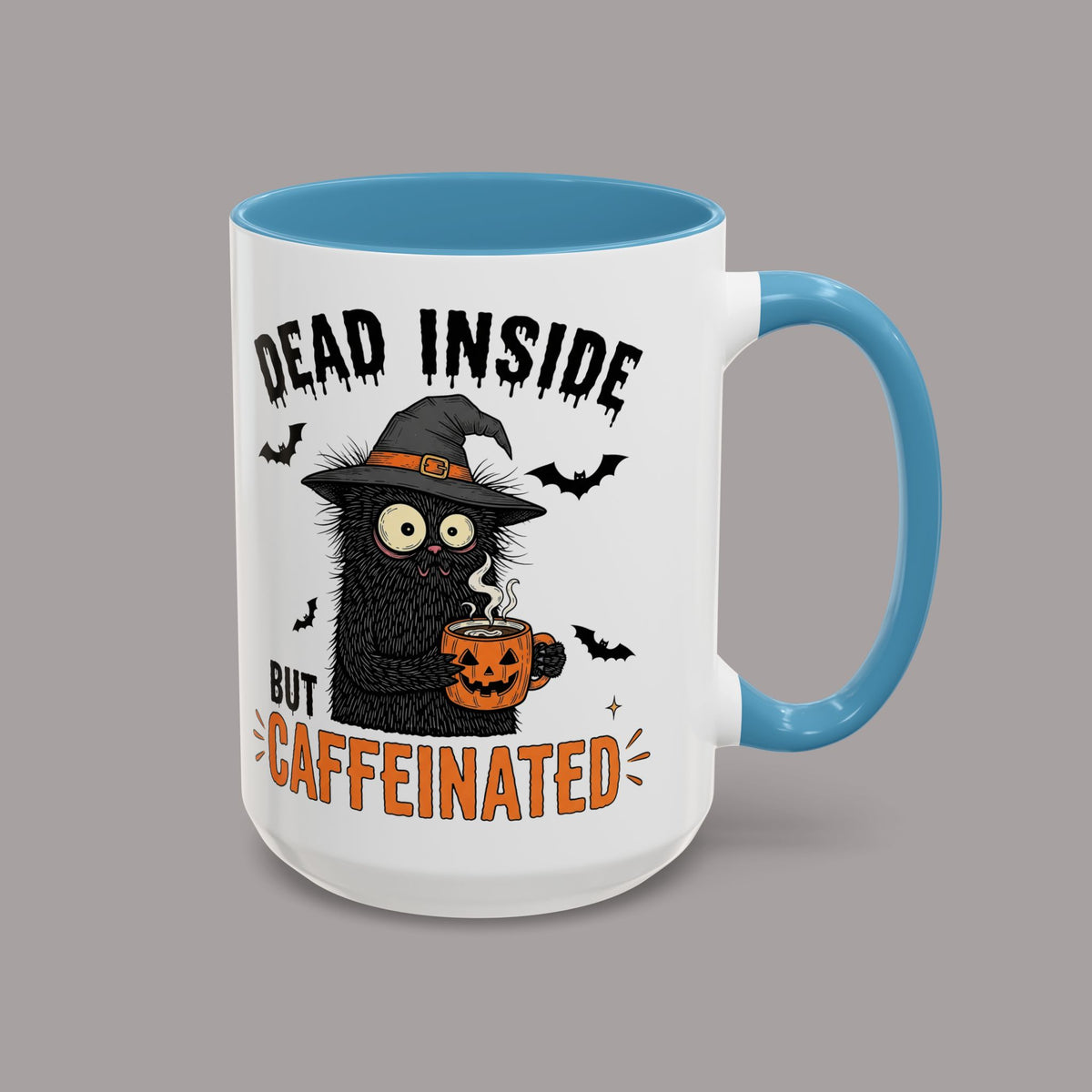 Dead Inside But Caffeinated Halloween Coffee Mug