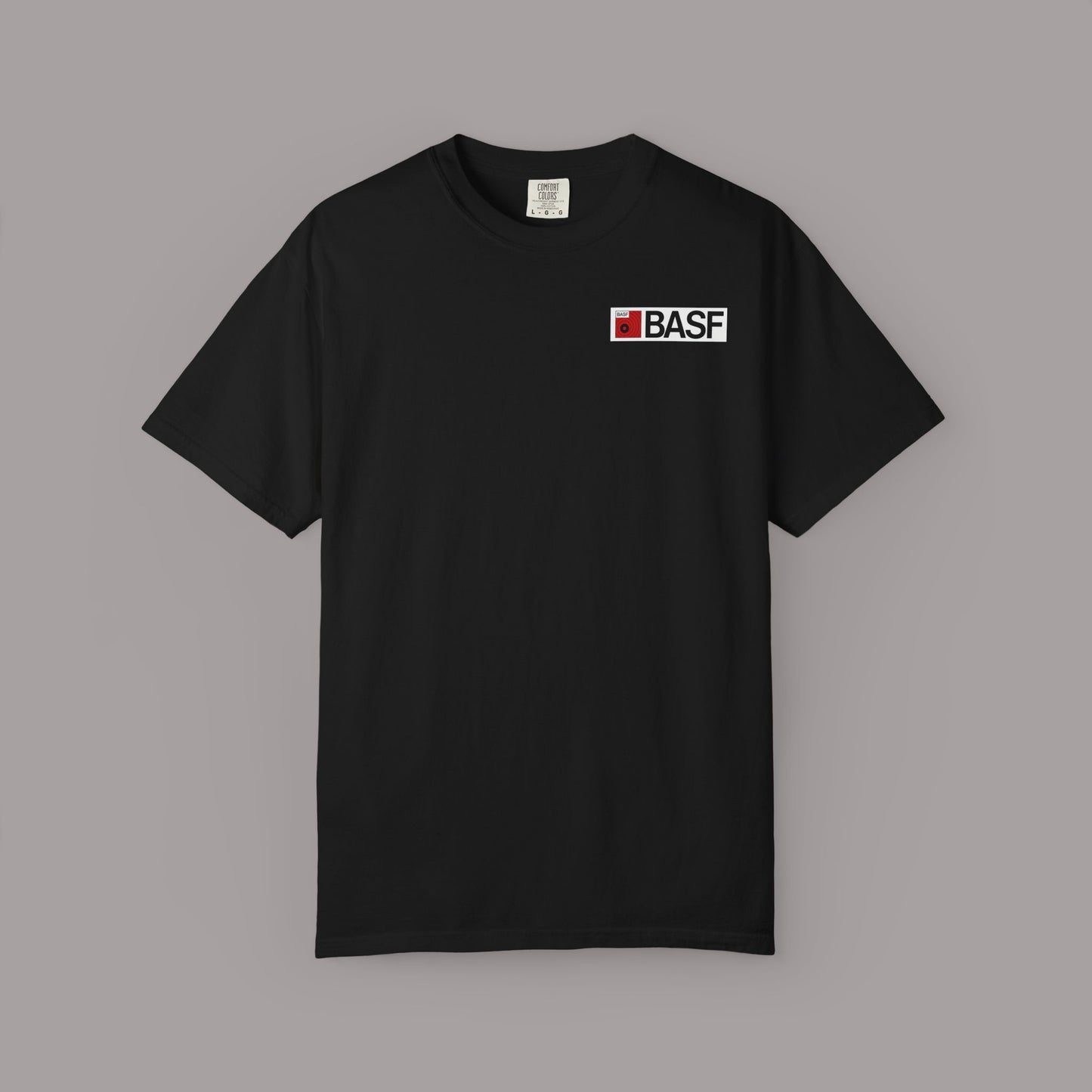 Vintage BASF 90 Retro Cassette Label Graphic Tee
