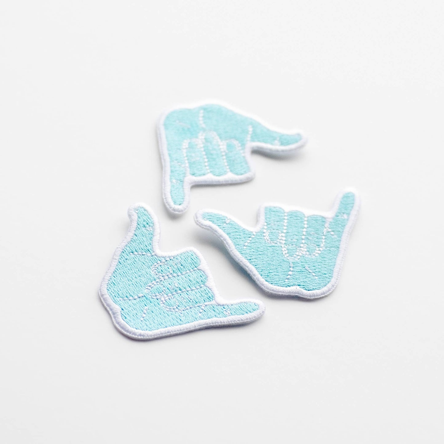 Union Made - Hang Loose Hand Embroidered Iron on Patch - Shaka