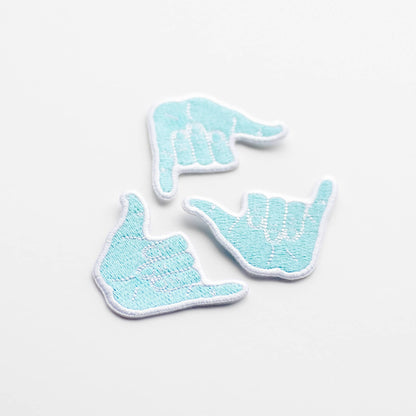 Union Made - Hang Loose Hand Embroidered Iron on Patch - Shaka