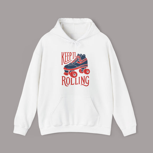 Keep It Rolling Retro Skate Hoodie