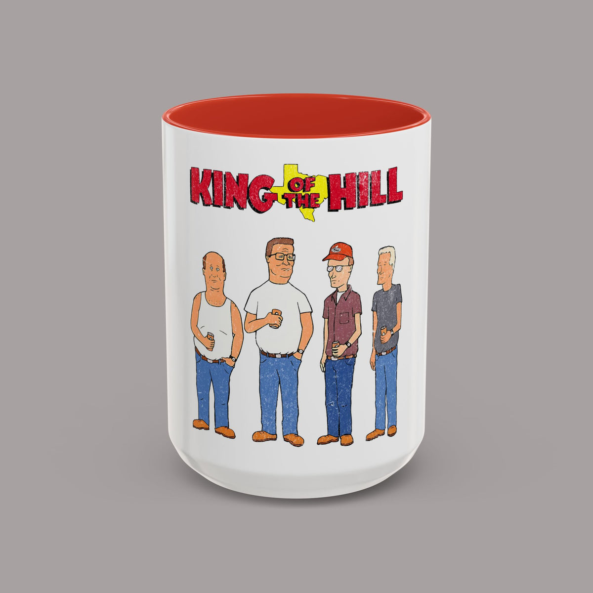 King of the Hill Characters Accent Coffee Mug – 15oz Cartoon TV Show Gift