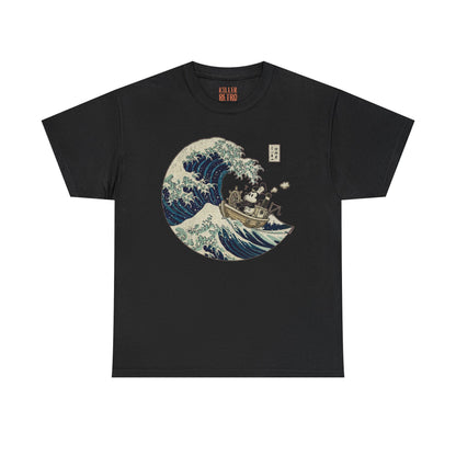 Mickey Mouse in Japan Great Wave of Kanagawa Ukiyo-e Style Tee