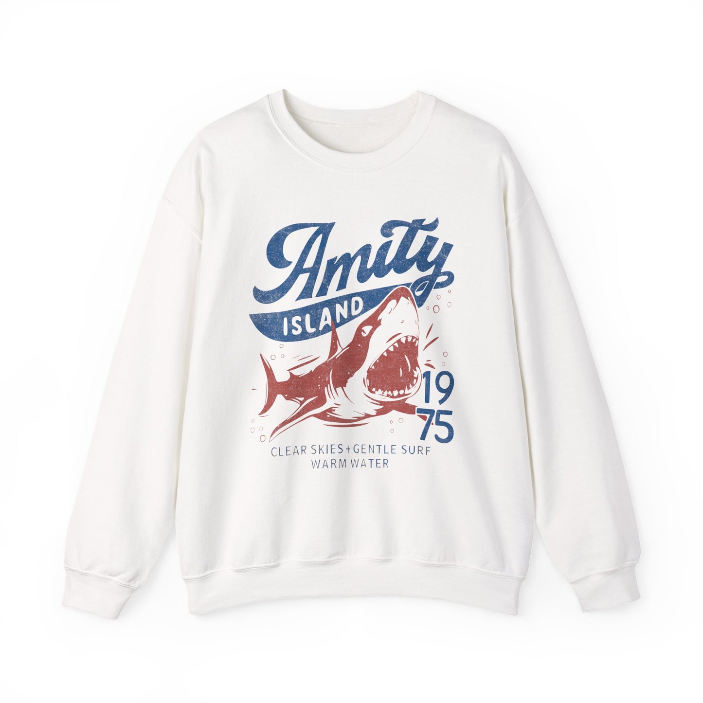 Jaws Inspired Amity Island Shark Crewneck Sweatshirt