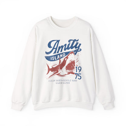 Jaws Inspired Amity Island Shark Crewneck Sweatshirt