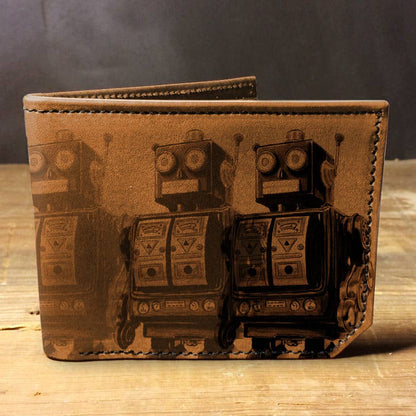 backerton - Robots - Printmaker Leather Wallet
