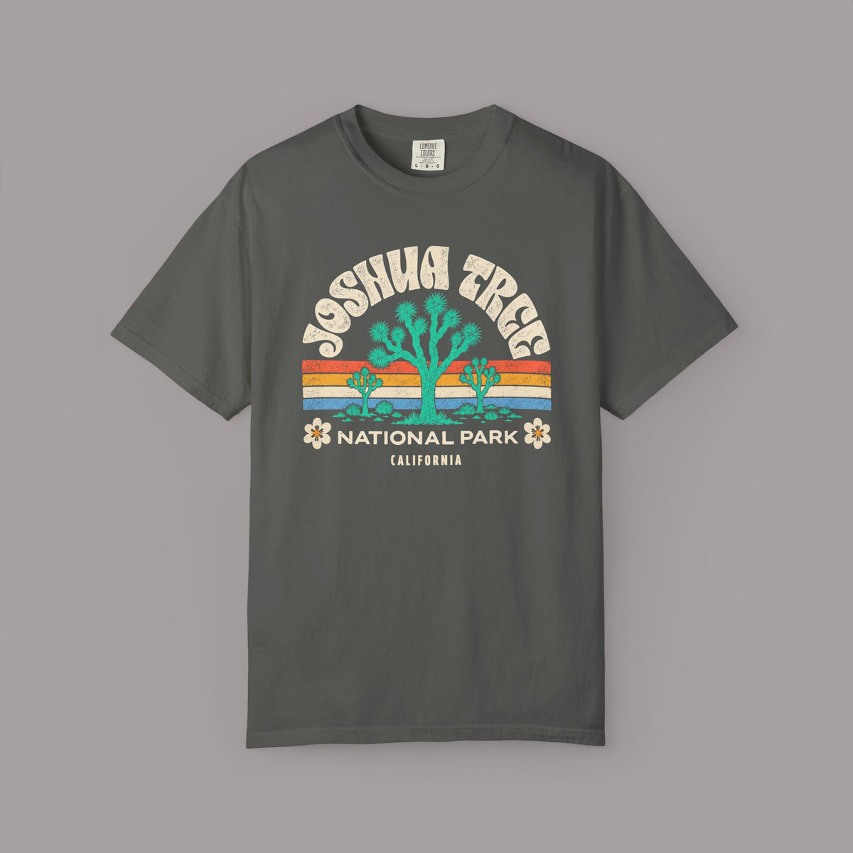 Joshua Tree National Park Graphic T-shirt | Retro Desert Sunset Design