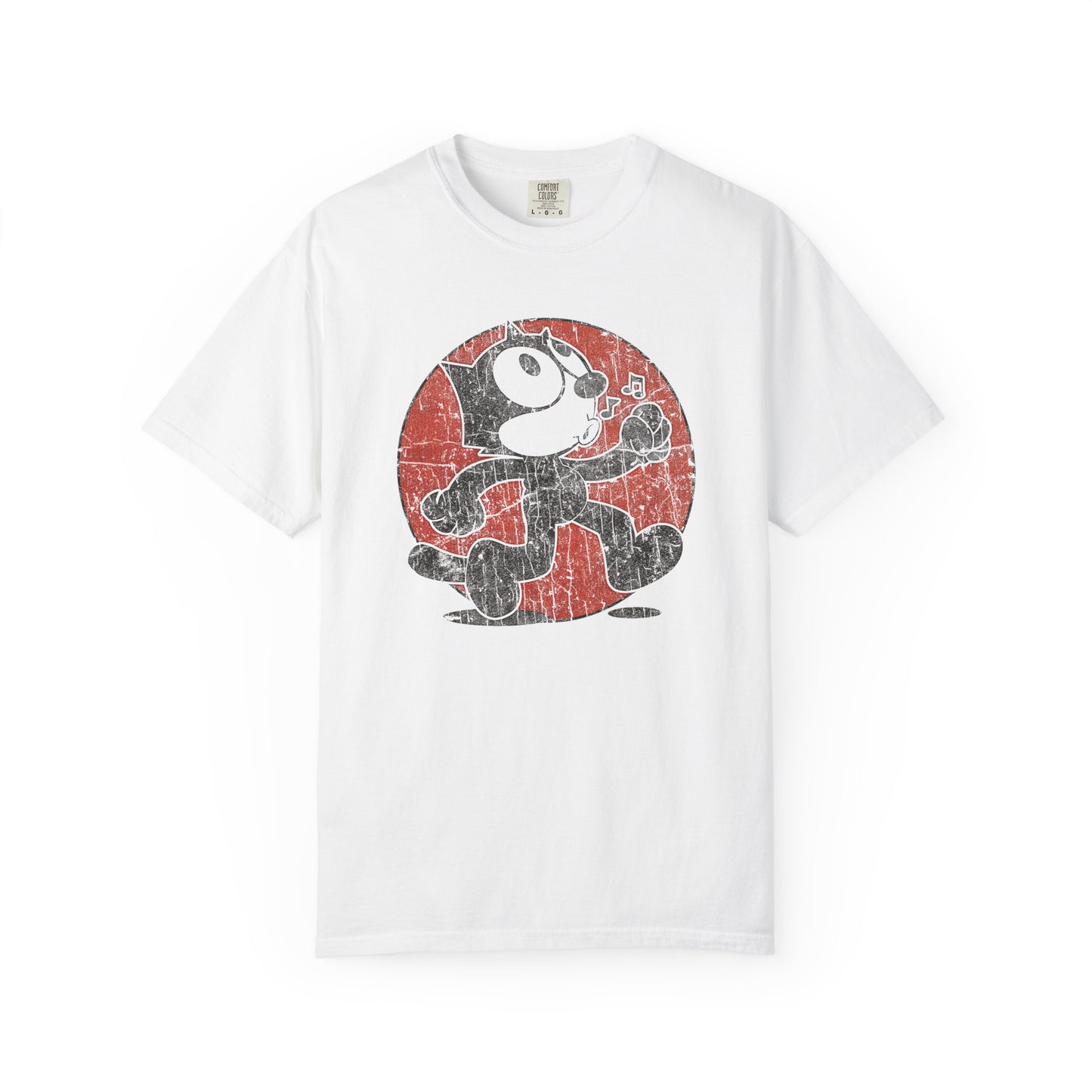 Vintage Felix-Style Cartoon Garment Dyed T-shirt