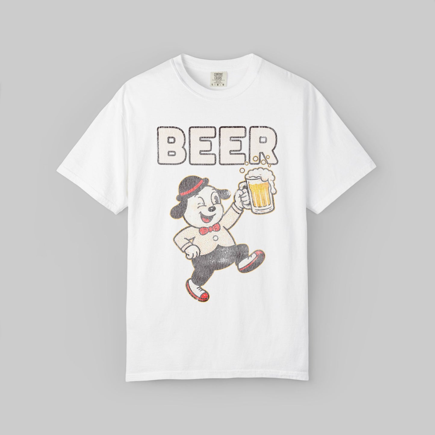Retro Beer Mascot Vintage Graphic T-Shirt