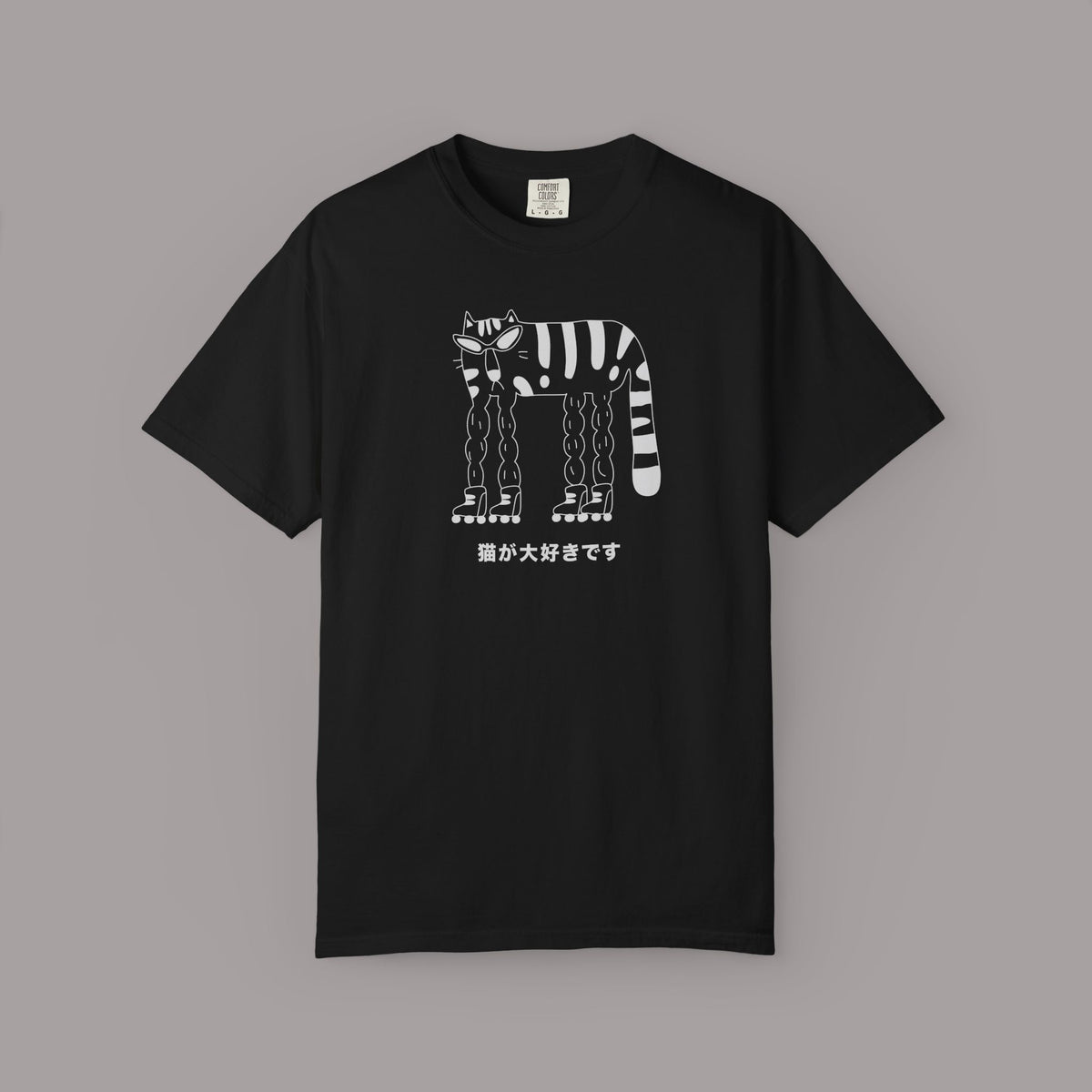 Japanese 'I Love Cats' Graphic Tee