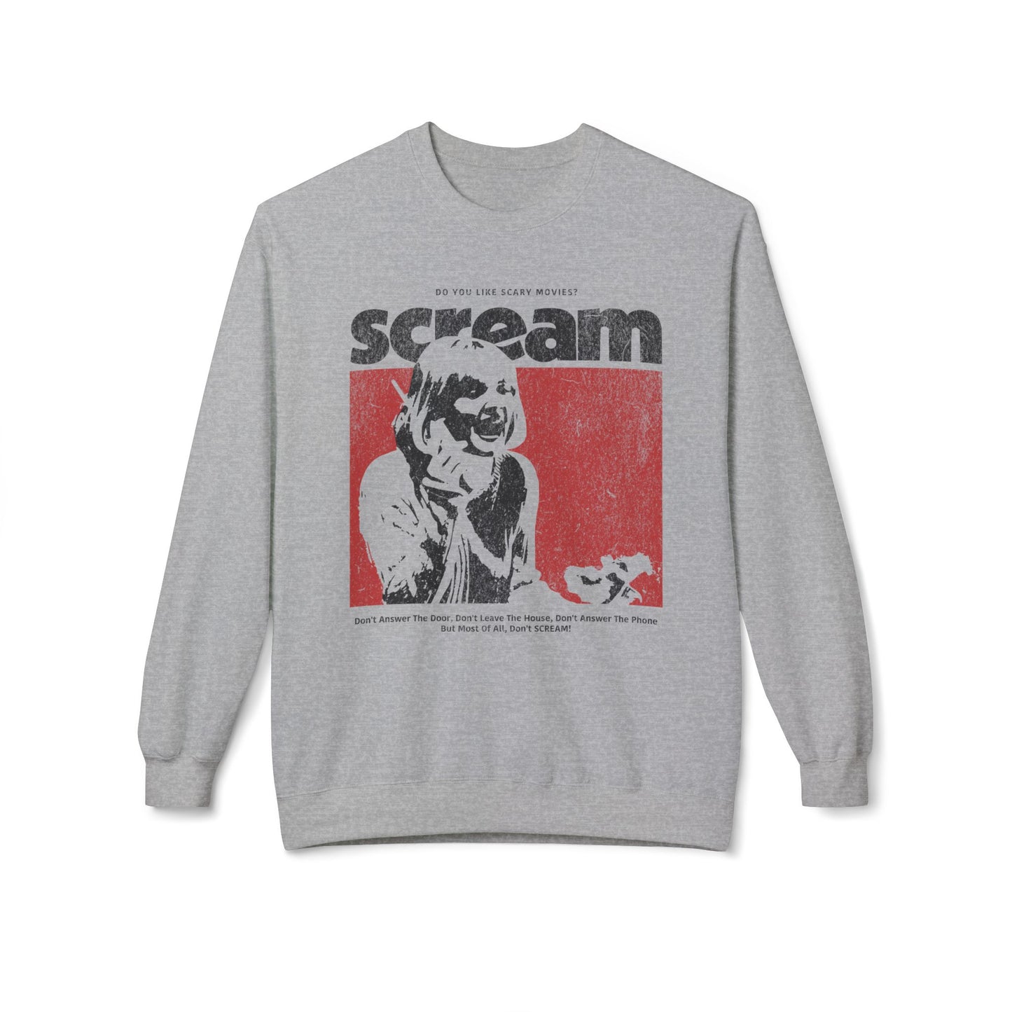 Scream Vintage Horror Sweatshirt — Retro Distressed Graphic Crewneck