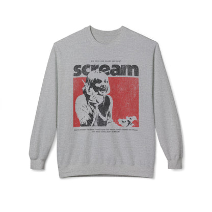 Scream Vintage Horror Sweatshirt — Retro Distressed Graphic Crewneck