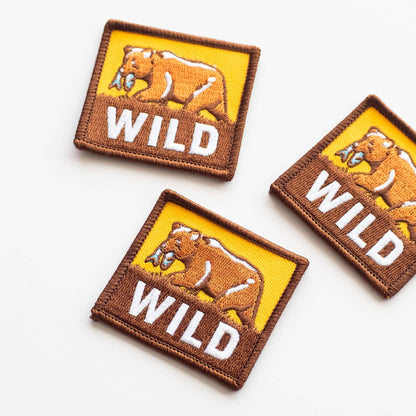 Union Made - Wild Bear Embroidered Iron on Patch