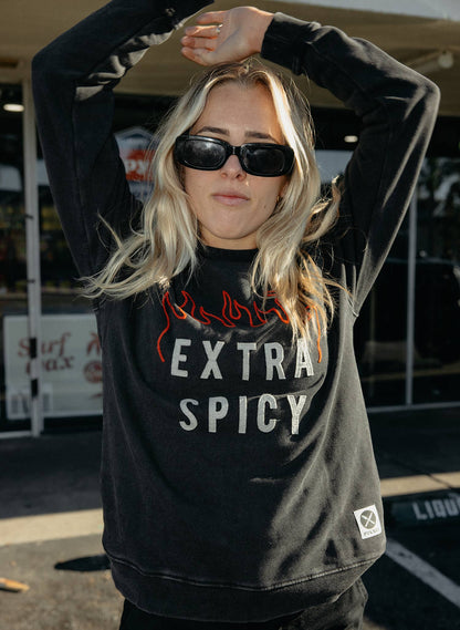 Pyknic - Extra Spicy Chainstitch & Felt Crewneck Sweatshirt