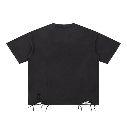 Snow Washed Raw-Hem Cowboy T-Shirt