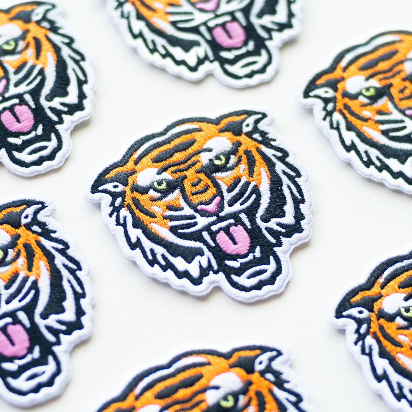Union Made - Bengal Tiger Face Embroidered Iron on Patch