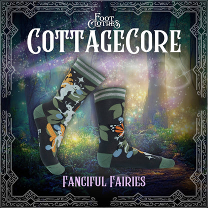 FootClothes LLC - Fanciful Fairies Crew Socks