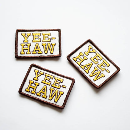 Union Made - Yee-Haw Embroidered Iron on Patch - Western