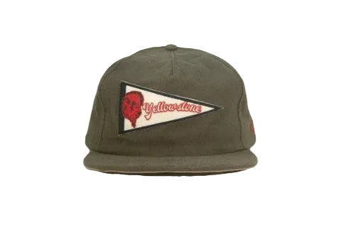 Green cap with a 'Yellowstone' logo on a white background