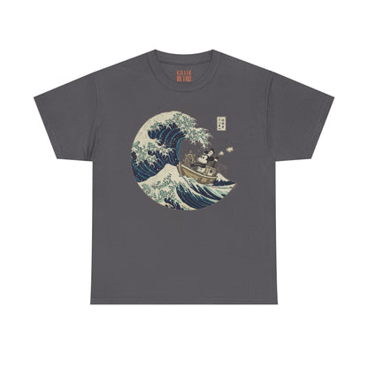 Mickey Mouse in Japan Great Wave of Kanagawa Ukiyo-e Style Tee