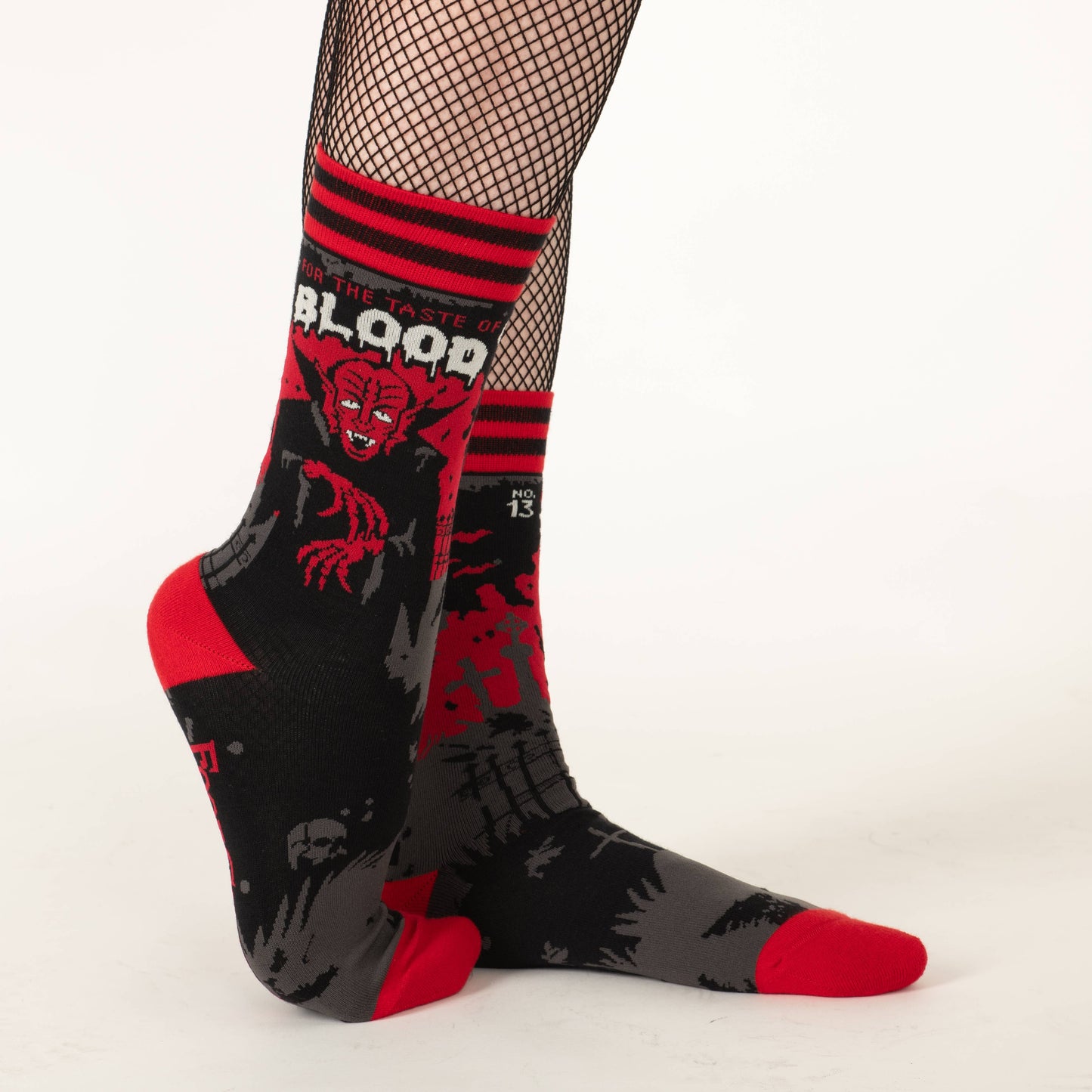 FootClothes LLC - Dracula's Bloodlust Crew Socks