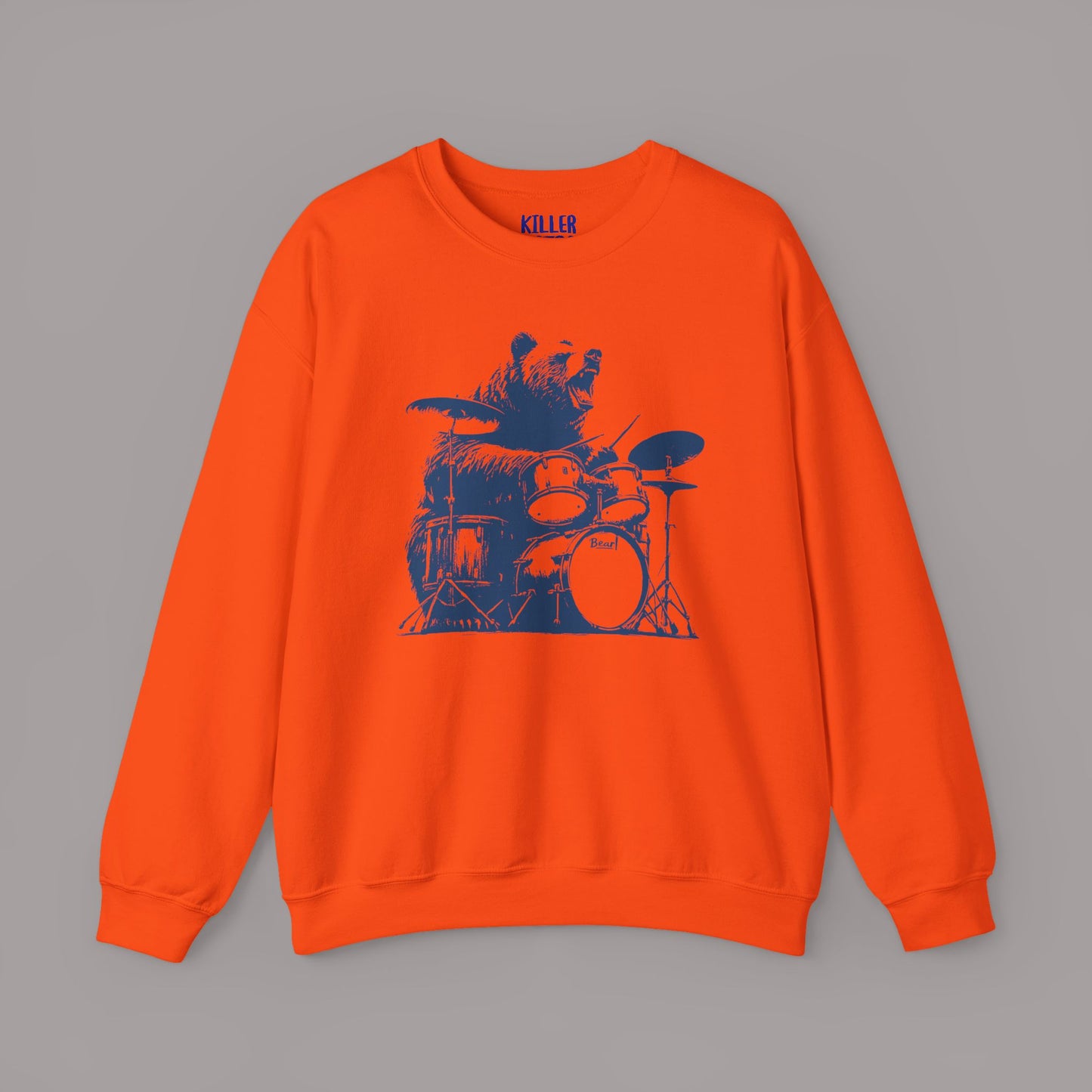 Drumming Bear Vintage Graphic Sweatshirt