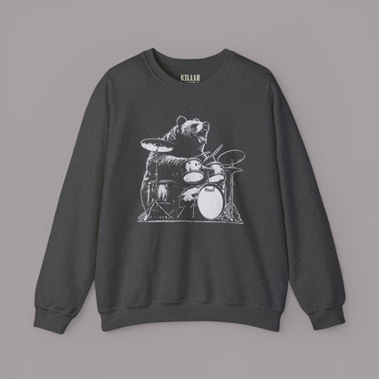 Drumming Bear Vintage Graphic Sweatshirt