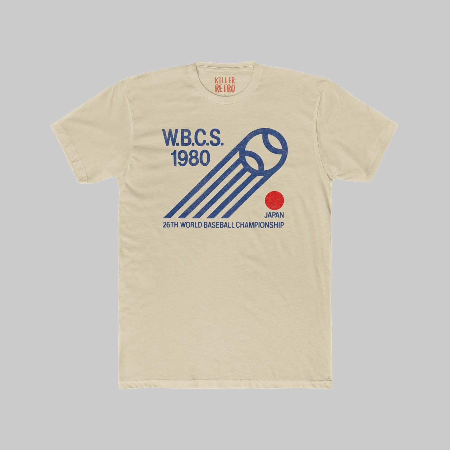 W.B.C.S. 1980 Baseball Tee – Retro Japan World Championship Graphic T‑Shirt
