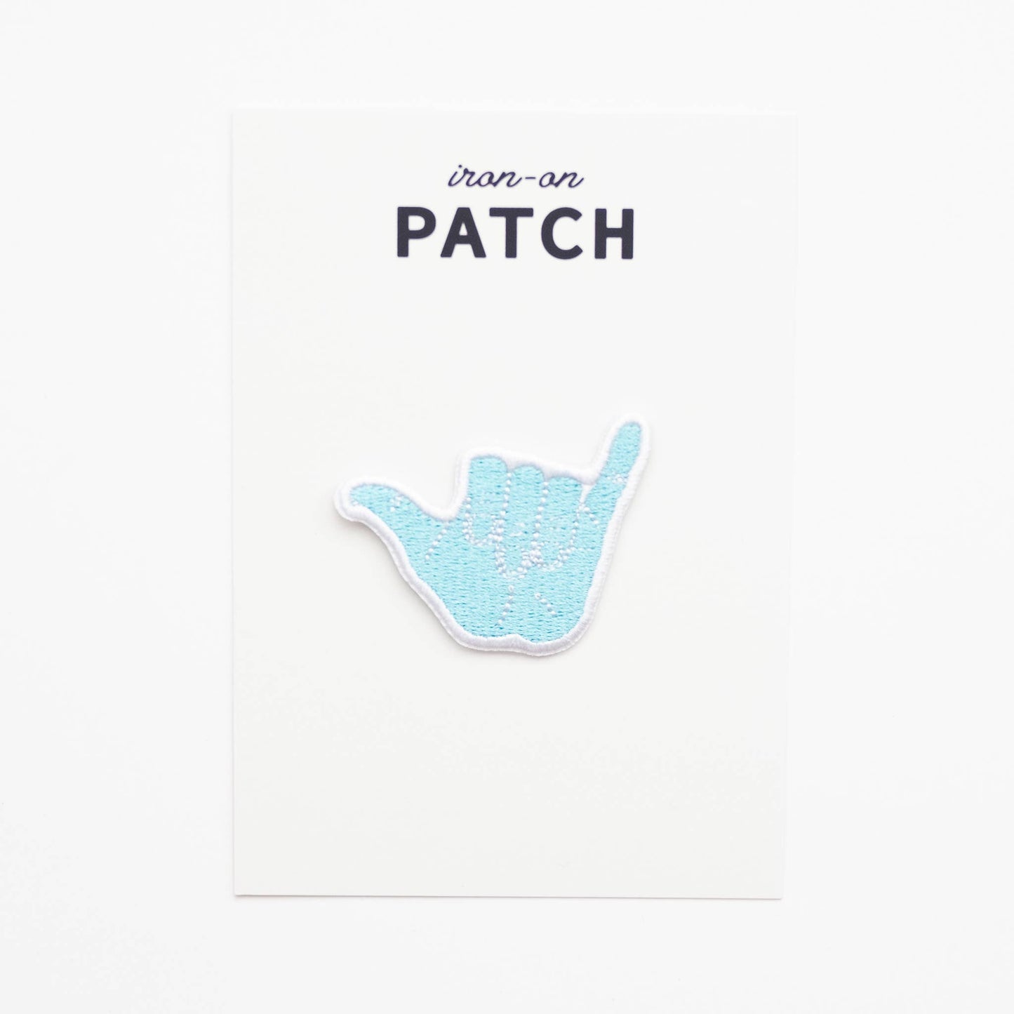 Union Made - Hang Loose Hand Embroidered Iron on Patch - Shaka