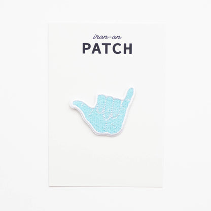 Union Made - Hang Loose Hand Embroidered Iron on Patch - Shaka