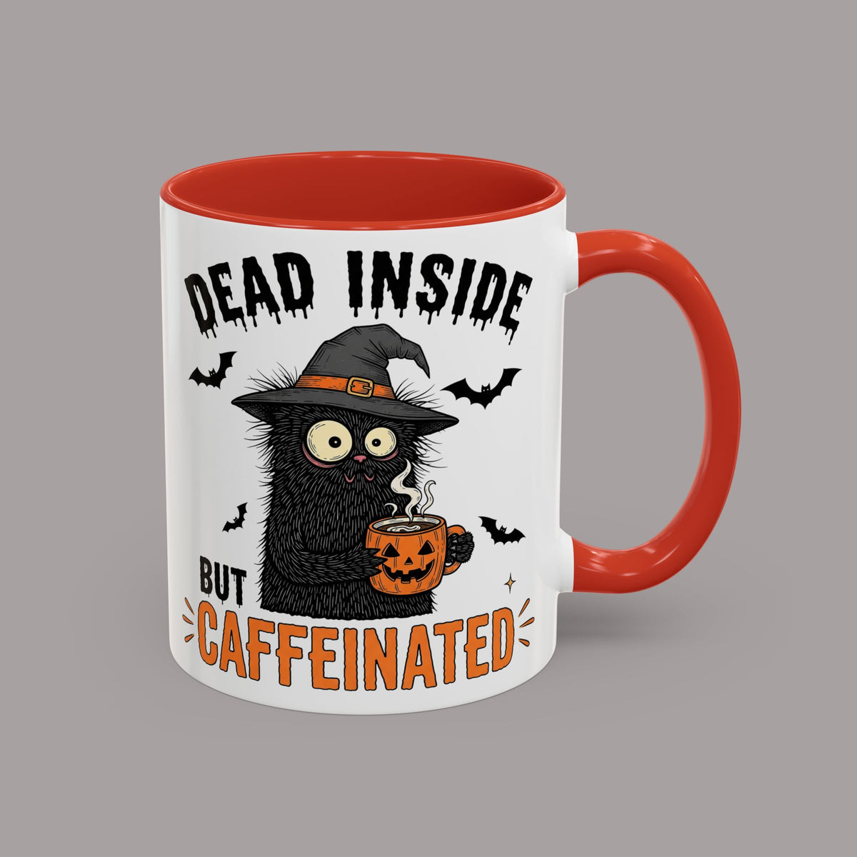 Dead Inside But Caffeinated Halloween Coffee Mug