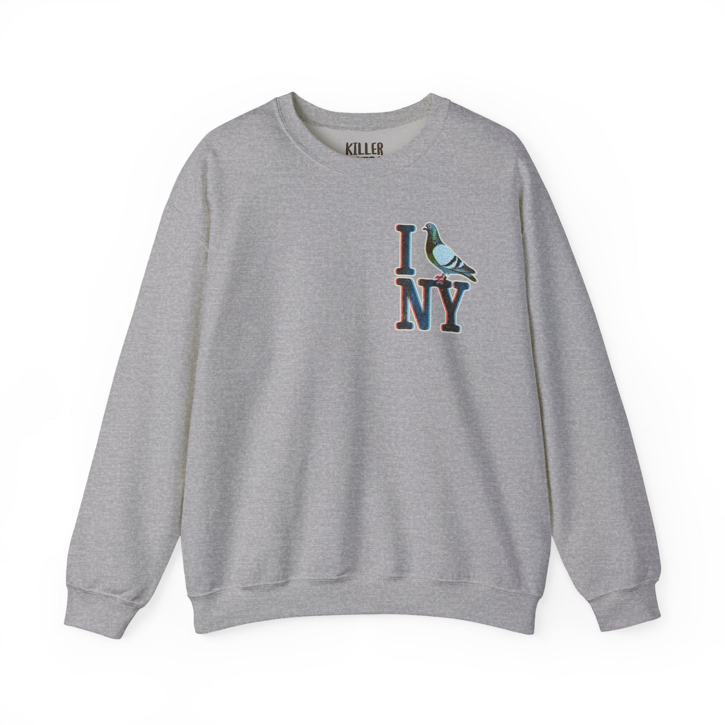 I (Pigeon) NY Crewneck Sweatshirt — Cute NYC Pigeon Graphic