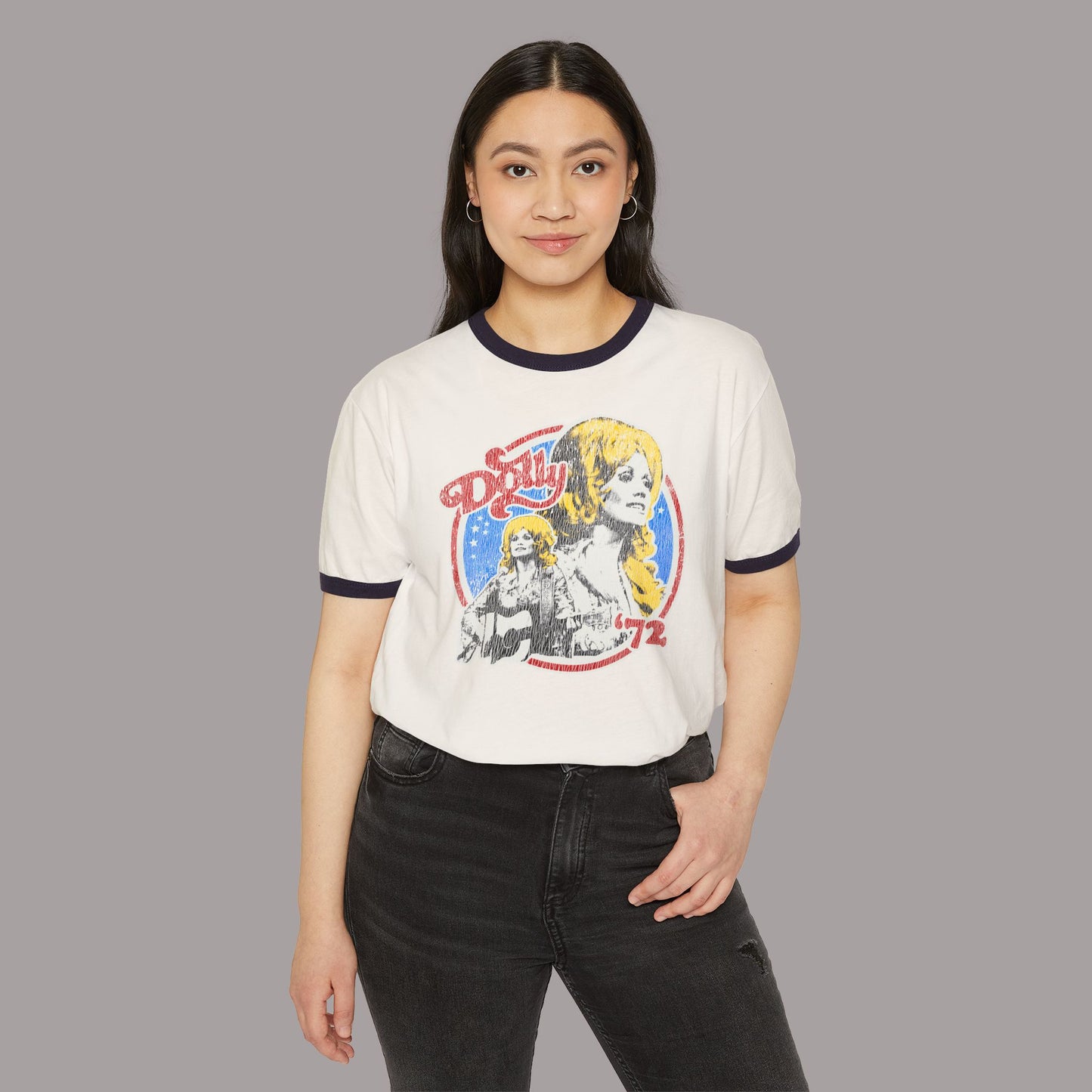 Dolly 1972 Retro Ringer Tee