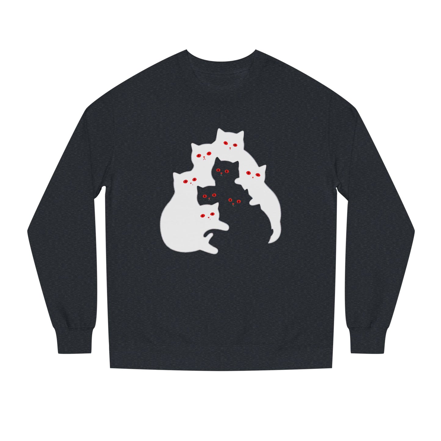 Cute Cat Family Crew Neck Sweatshirt for Cat Lovers