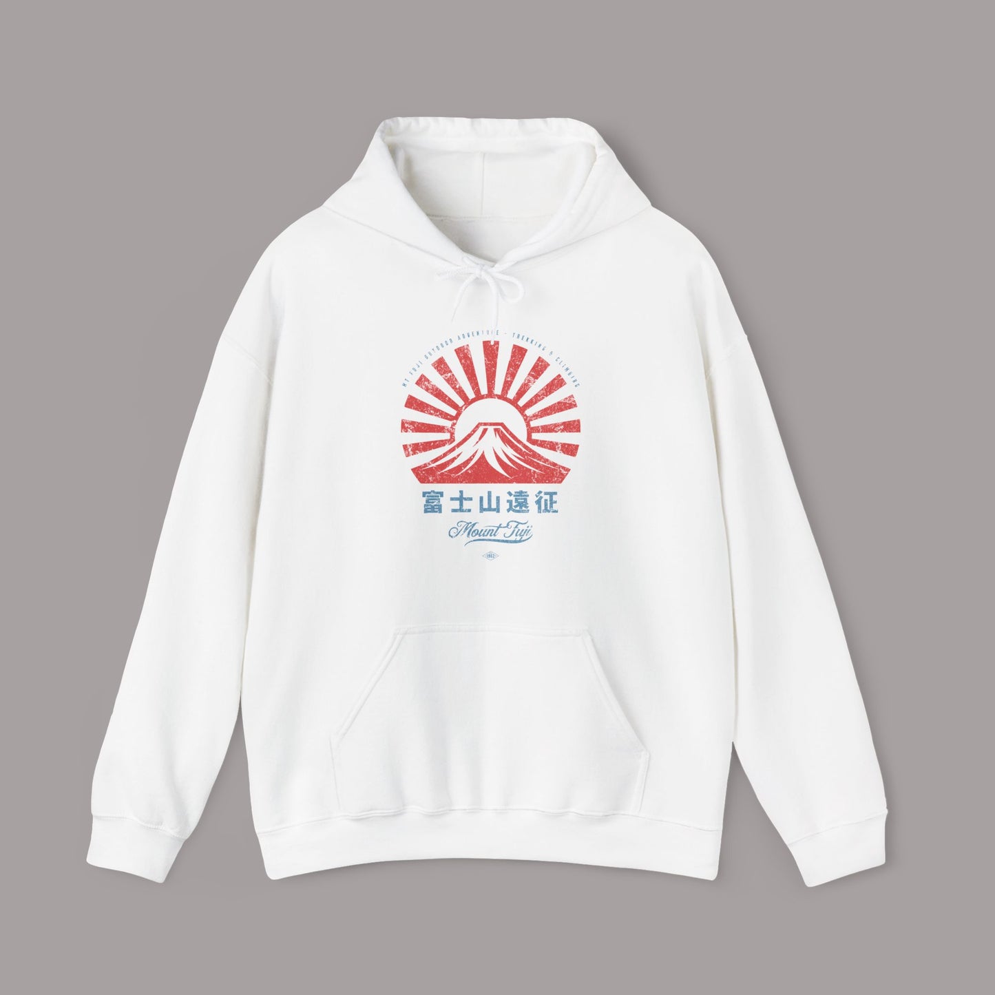 Mt. Fuji Hiking Japanese Vintage Style Hoodie