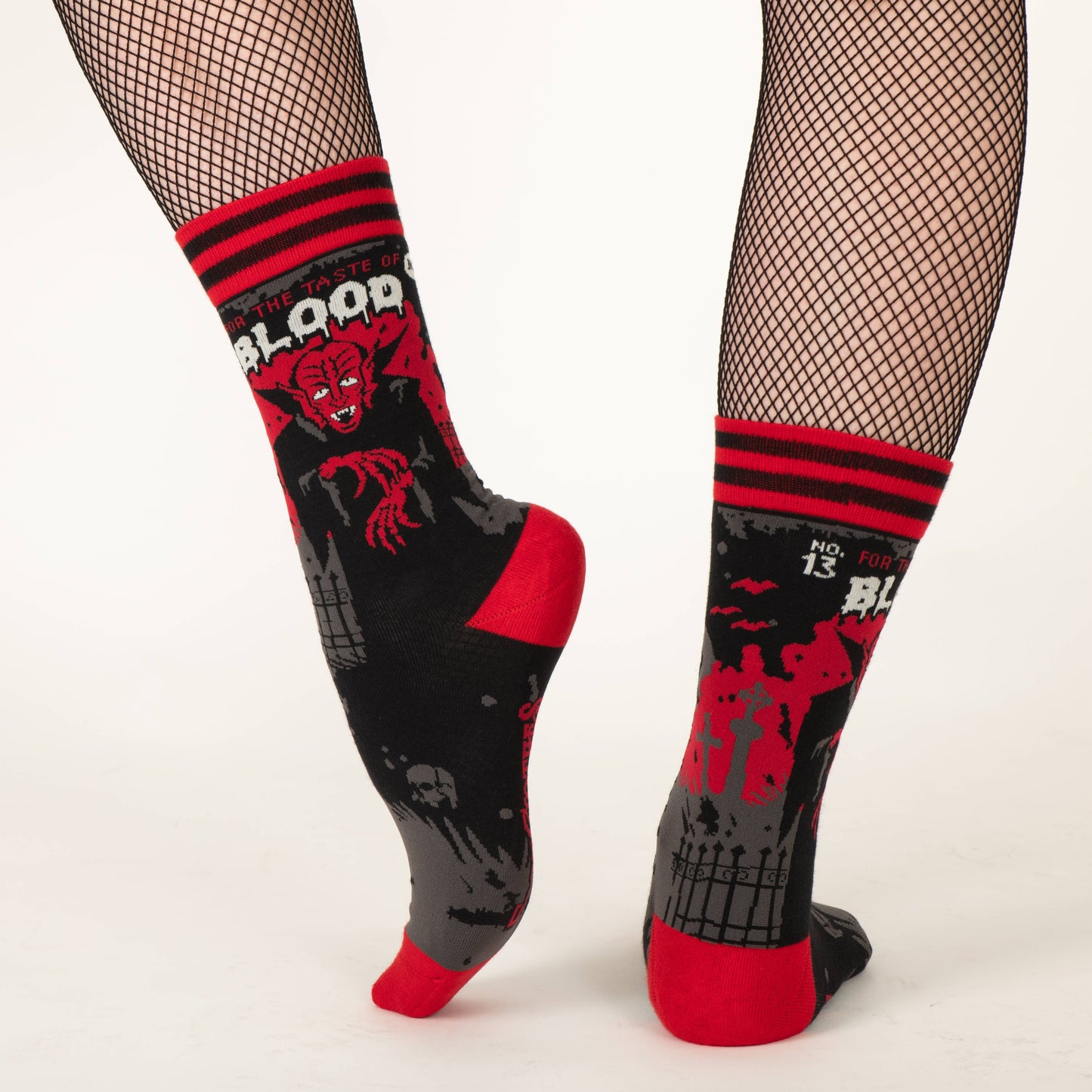 FootClothes LLC - Dracula's Bloodlust Crew Socks