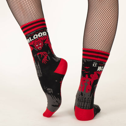 FootClothes LLC - Dracula's Bloodlust Crew Socks
