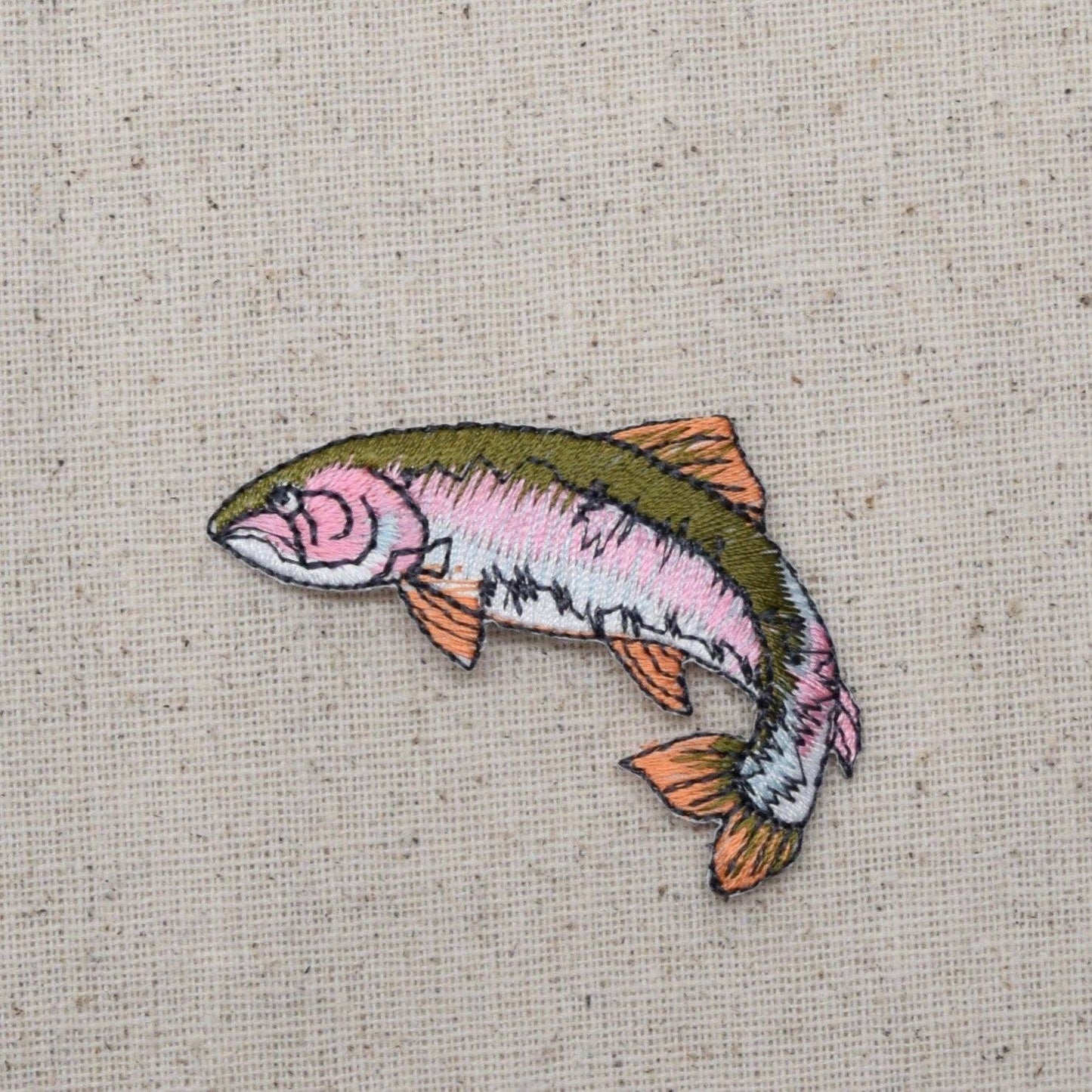 Wholesale Applique - Natural Fish - Rainbow Trout, Iron on Patch