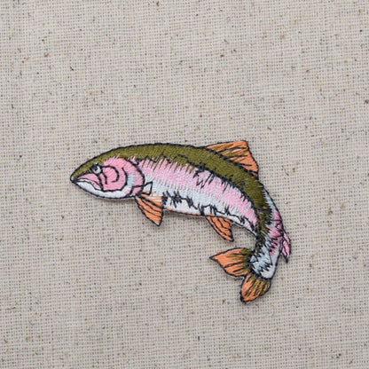 Wholesale Applique - Natural Fish - Rainbow Trout, Iron on Patch