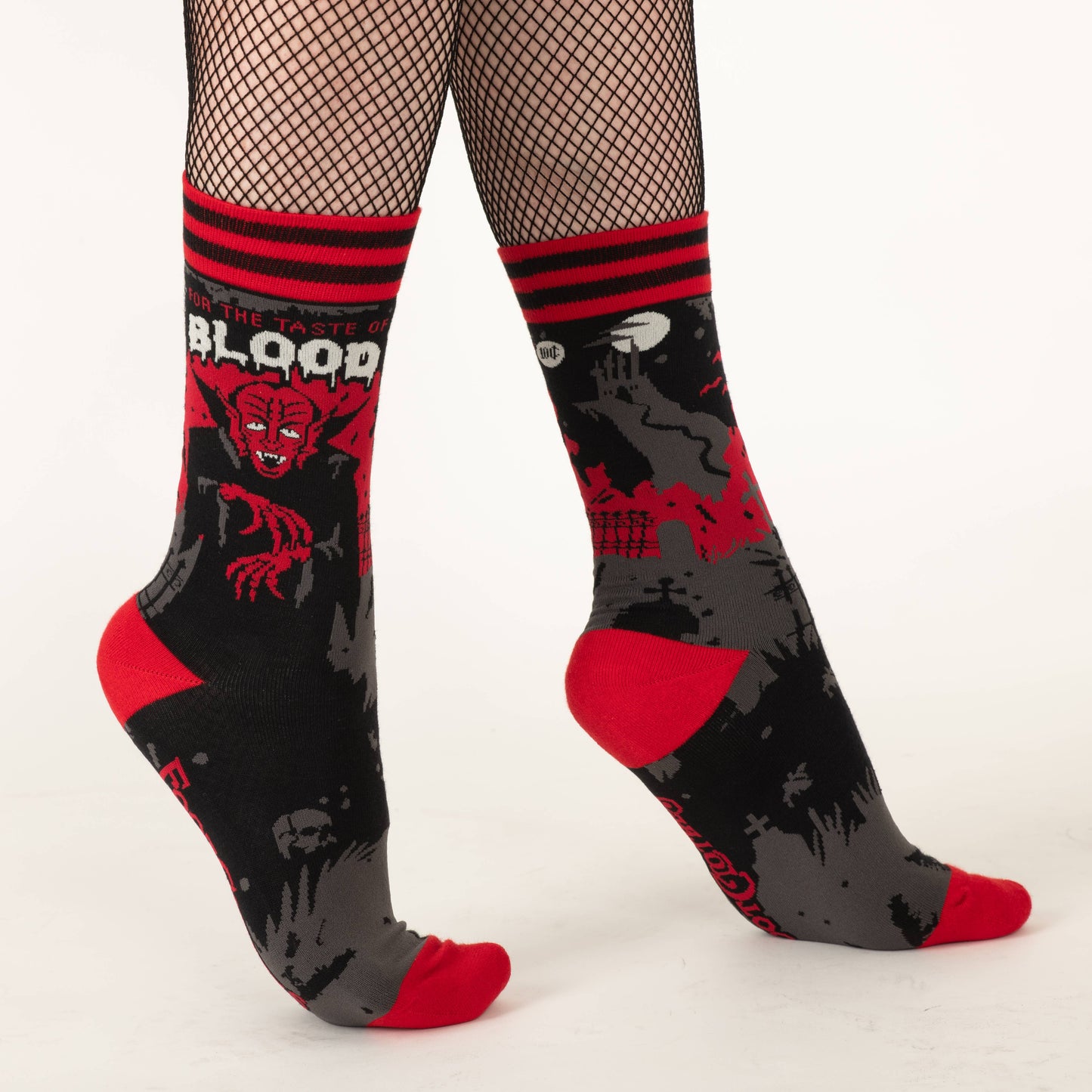 FootClothes LLC - Dracula's Bloodlust Crew Socks